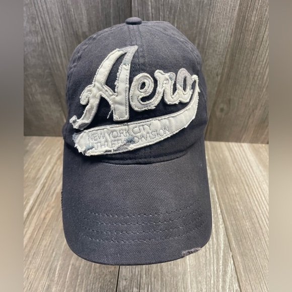 Aero New York City Athletic Division Fitted Hat Black S/M Embroidered NU.FIT - Picture 1 of 12